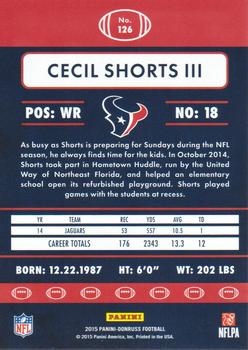 2015 Donruss #126 Cecil Shorts III Back