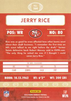 2015 Donruss #164 Jerry Rice Back