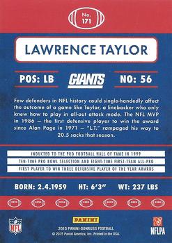 2015 Donruss #171 Lawrence Taylor Back