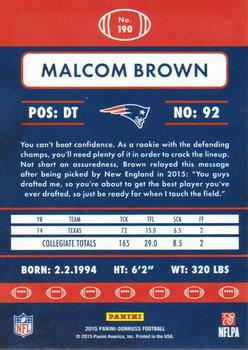 2015 Donruss #190 Malcom Brown Back
