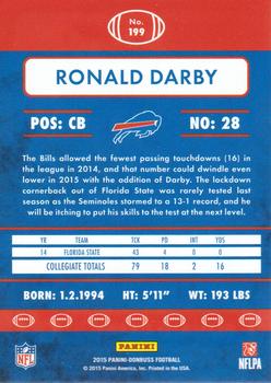 2015 Donruss #199 Ronald Darby Back