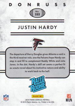 2015 Donruss #232 Justin Hardy Back