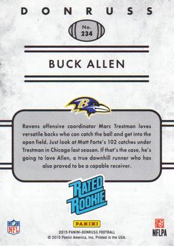 2015 Donruss #234 Buck Allen Back