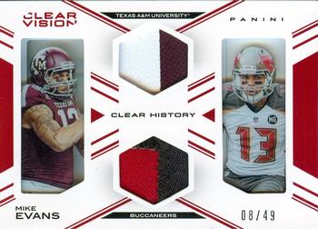 2015 Panini Clear Vision - Clear History Dual Jersey Prime #CH-ME Mike Evans Front