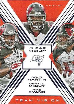 2015 Panini Clear Vision - Team Vision Blue #TV-26 Doug Martin / Gerald McCoy / Mike Evans Front