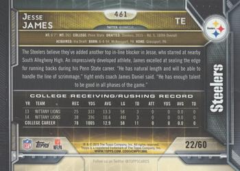 2015 Topps - 60th Anniversary Red Foil #461 Jesse James Back