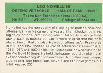 1987 Hygrade Football's All-Time Greats #NNO Leo Nomellini Back