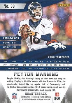 2015 Panini Rookies & Stars #38 Peyton Manning Back