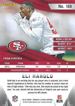 2015 Panini Rookies & Stars #169 Eli Harold Back