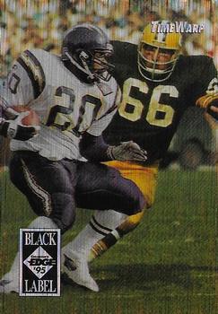 1995 Collector's Edge - TimeWarp Black Label Prisms #3 Natrone Means / Ray Nitschke Front