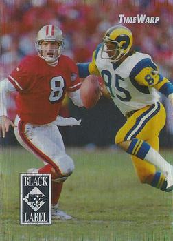 1995 Collector's Edge - TimeWarp Black Label Prisms #19 Steve Young / Jack Youngblood Front