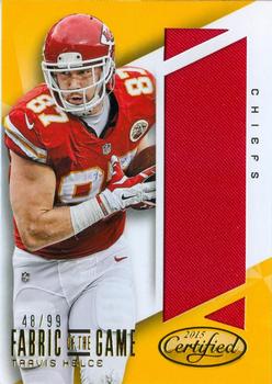 2015 Panini Certified - Fabric of the Game #FOTG-TK Travis Kelce Front