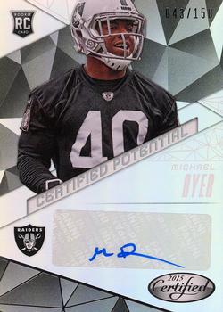 2015 Panini Certified - Certified Potential Autographs Mirror Silver #CP-MD Michael Dyer Front