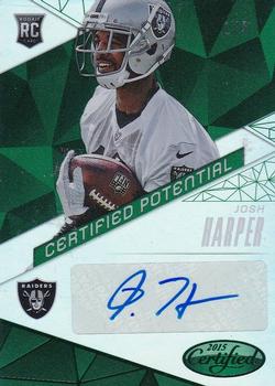 2015 Panini Certified - Certified Potential Autographs Mirror Green #CP-JH Josh Harper Front
