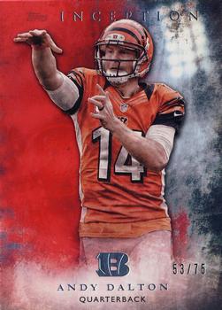 2015 Topps Inception - Red #20 Andy Dalton Front