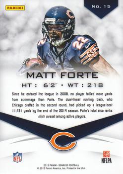 2015 Donruss - Elite #15 Matt Forte Back