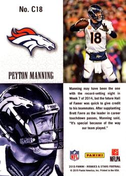 2015 Panini Rookies & Stars - Crusade Blue #C18 Peyton Manning Back