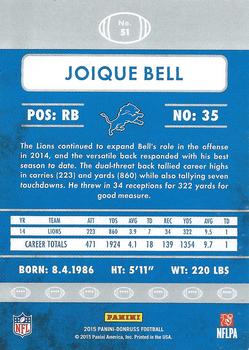 2015 Donruss - Red Foil #51 Joique Bell Back