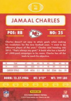 2015 Donruss - Red Foil #42 Jamaal Charles Back