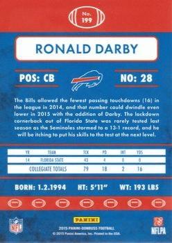 2015 Donruss - Red Foil #199 Ronald Darby Back