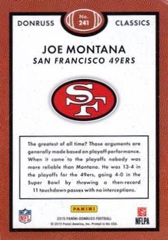 2015 Donruss - Red Foil #241 Joe Montana Back