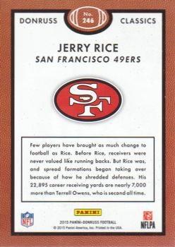 2015 Donruss - Red Foil #246 Jerry Rice Back