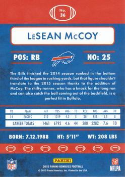 2015 Donruss - Stat Line Career Green #36 LeSean McCoy Back