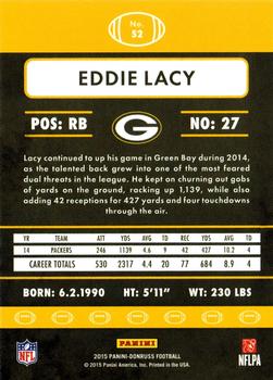 2015 Donruss - Stat Line Career Green #52 Eddie Lacy Back