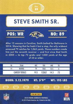 2015 Donruss - Stat Line Career Green #89 Steve Smith Sr. Back