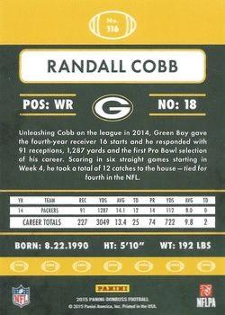 2015 Donruss - Stat Line Career Green #116 Randall Cobb Back