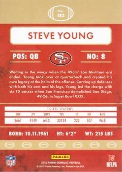2015 Donruss - Stat Line Career Green #183 Steve Young Back