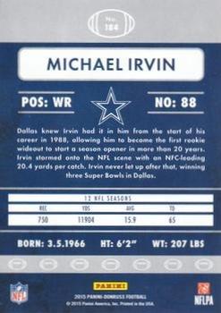 2015 Donruss - Stat Line Career Green #184 Michael Irvin Back