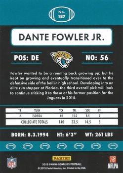2015 Donruss - Stat Line Career Green #187 Dante Fowler Jr. Back