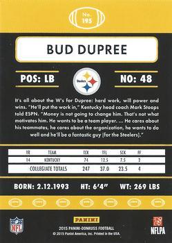 2015 Donruss - Stat Line Career Green #195 Bud Dupree Back