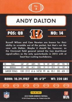 2015 Donruss - Stat Line Season #3 Andy Dalton Back