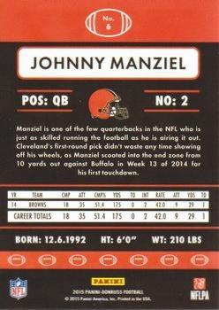 2015 Donruss - Stat Line Season #6 Johnny Manziel Back