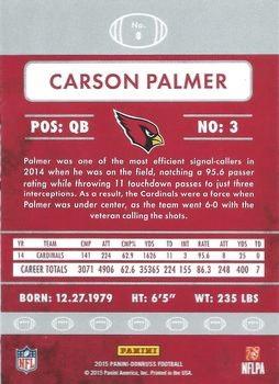 2015 Donruss - Stat Line Season #8 Carson Palmer Back
