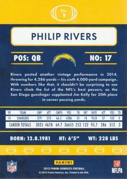 2015 Donruss - Stat Line Season #9 Philip Rivers Back