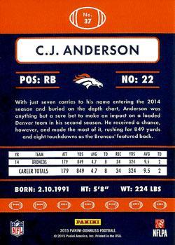 2015 Donruss - Stat Line Season #37 C.J. Anderson Back