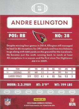 2015 Donruss - Stat Line Season #40 Andre Ellington Back