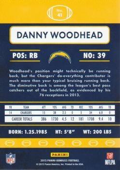 2015 Donruss - Stat Line Season #41 Danny Woodhead Back