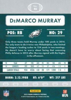 2015 Donruss - Stat Line Season #46 DeMarco Murray Back