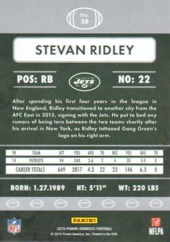 2015 Donruss - Stat Line Season #50 Stevan Ridley Back