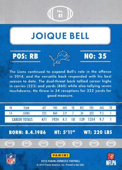 2015 Donruss - Stat Line Season #51 Joique Bell Back
