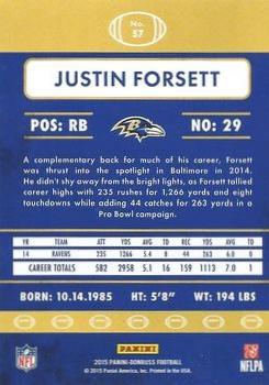 2015 Donruss - Stat Line Season #57 Justin Forsett Back