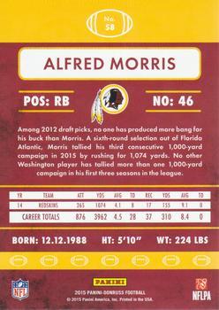 2015 Donruss - Stat Line Season #58 Alfred Morris Back