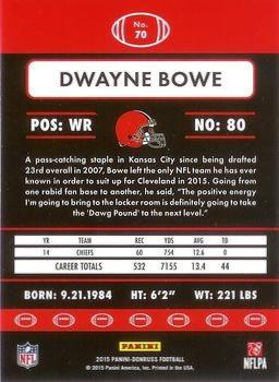 2015 Donruss - Stat Line Season #70 Dwayne Bowe Back