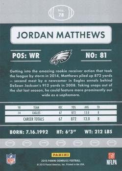 2015 Donruss - Stat Line Season #78 Jordan Matthews Back