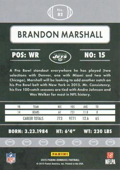 2015 Donruss - Stat Line Season #82 Brandon Marshall Back