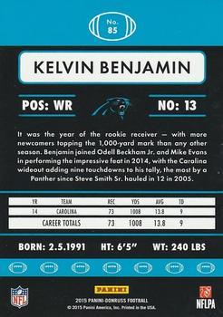 2015 Donruss - Stat Line Season #85 Kelvin Benjamin Back